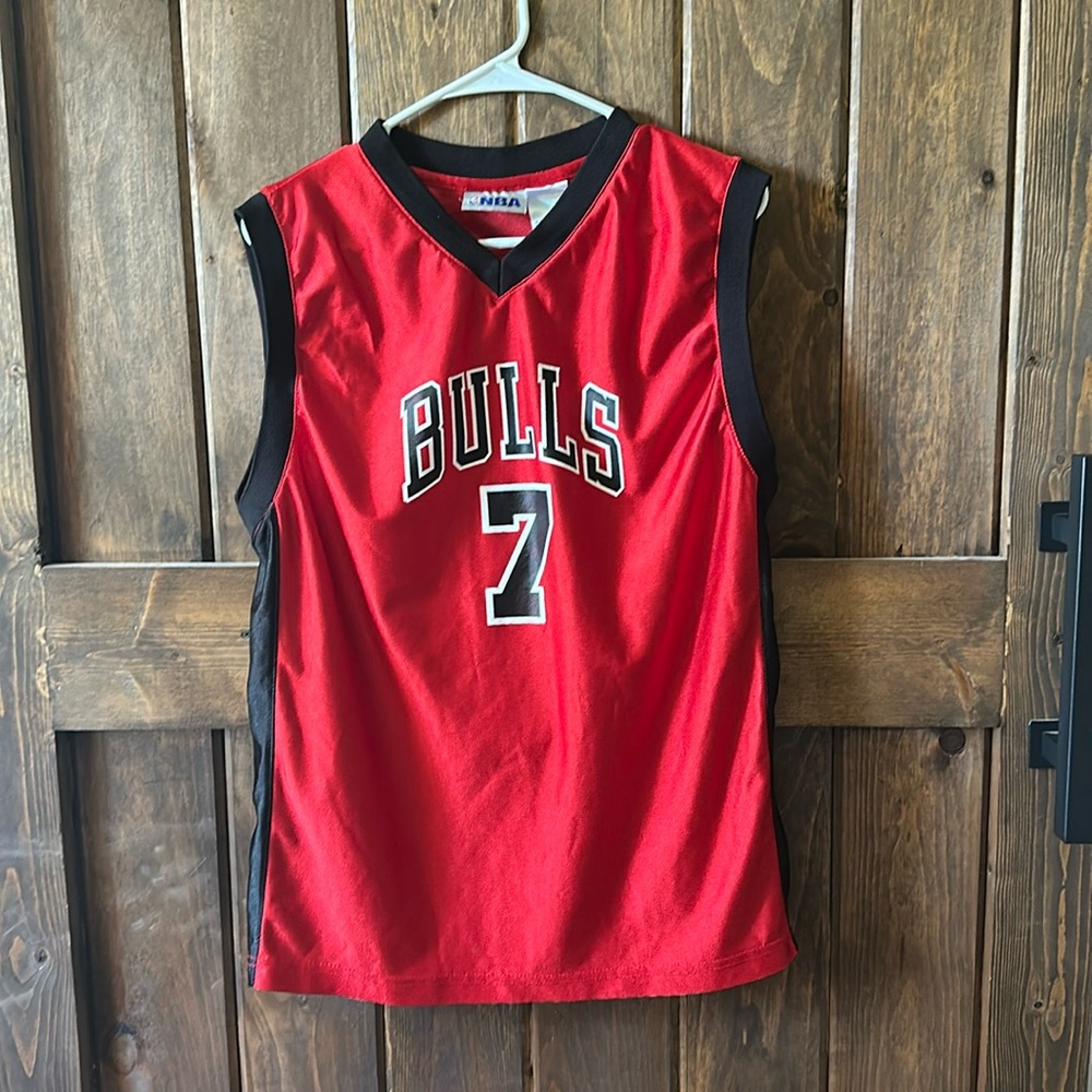 NBA Bulls Jersey Number 7 Gordon youth XL Red Vinyl